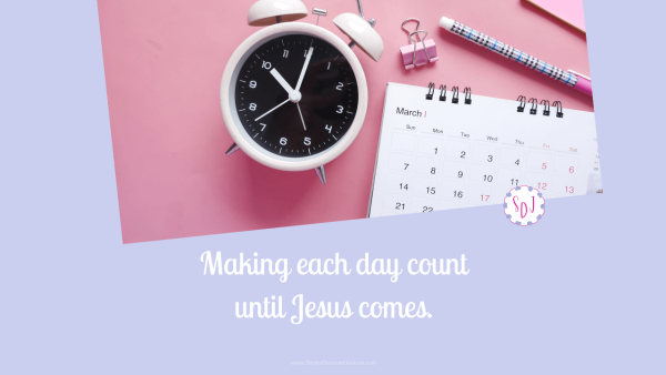 Because of Jesus, we have a taste of His Kingdom. But its full glory is not yet know.  We need to make our days count while we wait for Him.