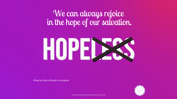 It is hard to understand how people can be joyful in the midst of suffering. When we put our hope in our salvation, we can rejoice in the face of trials.