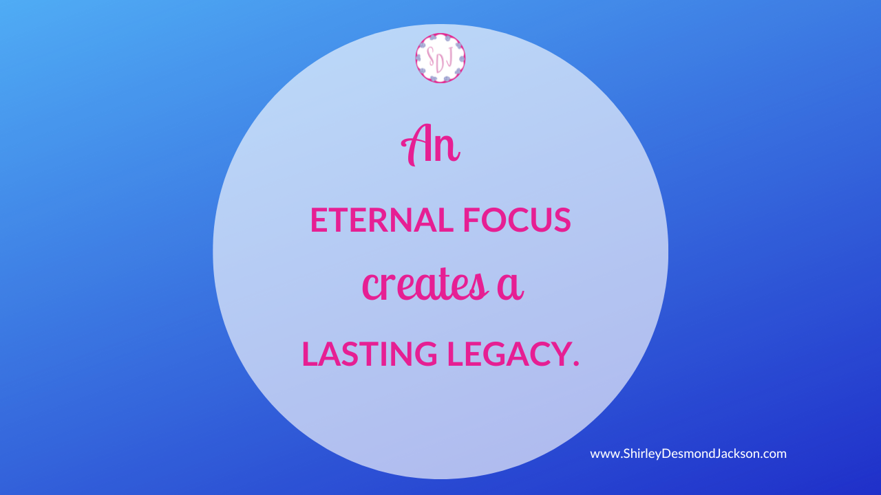 It's easy to get caught up in our daily responsibilities. But to create a lasting legacy, we have to invest in our spiritual lives.