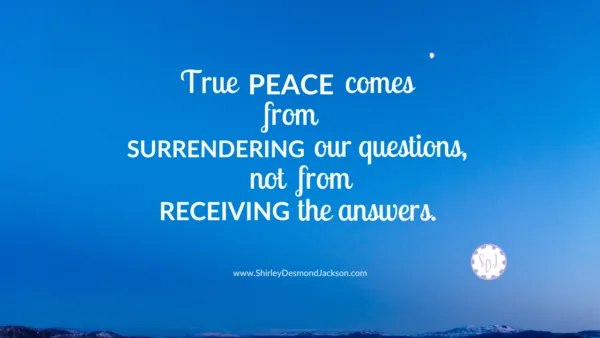 It's hard to wait, no matter the reason. But God promises us peace if we surrender our questions to Him and His timing. He is always near.