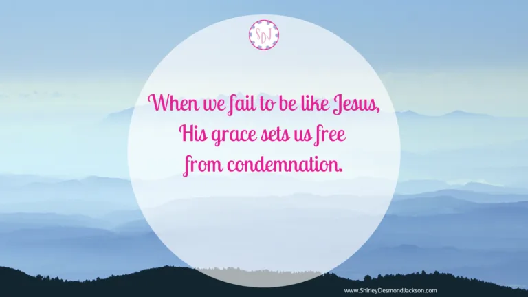 We all want to imitate Jesus, but we fall short. In these times, we need to remember His grace sets us free from condemnation.